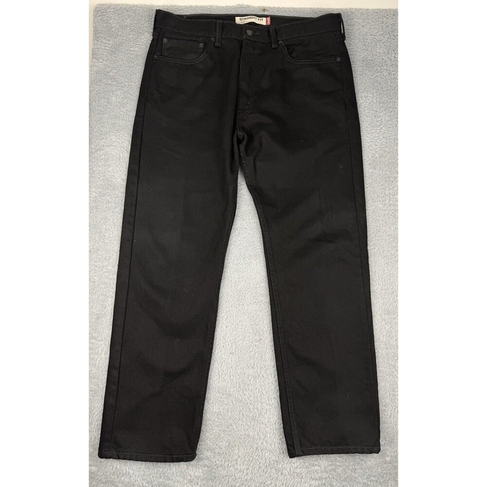 Levi’s 505 Straight Fit Jeans Mens 36x30 Black 100% Cotton Classic Red Tab